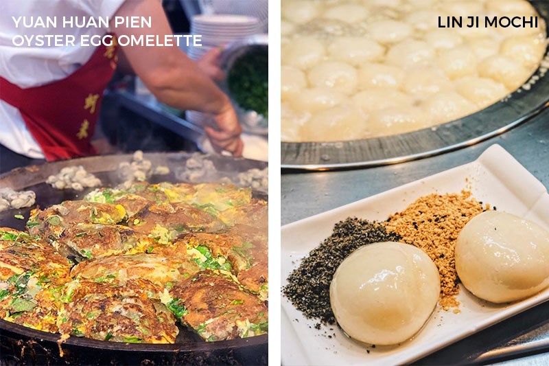 Best Street Foods in Taipei Night Markets Lin Ji Mochi Yuan Huan Pien Oyster Egg Omelette