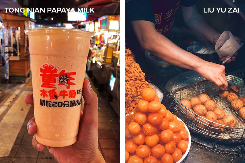 Best Street Foods in Taipei Night Markets Liu Yu Zai Tong Nian Papaya Milk