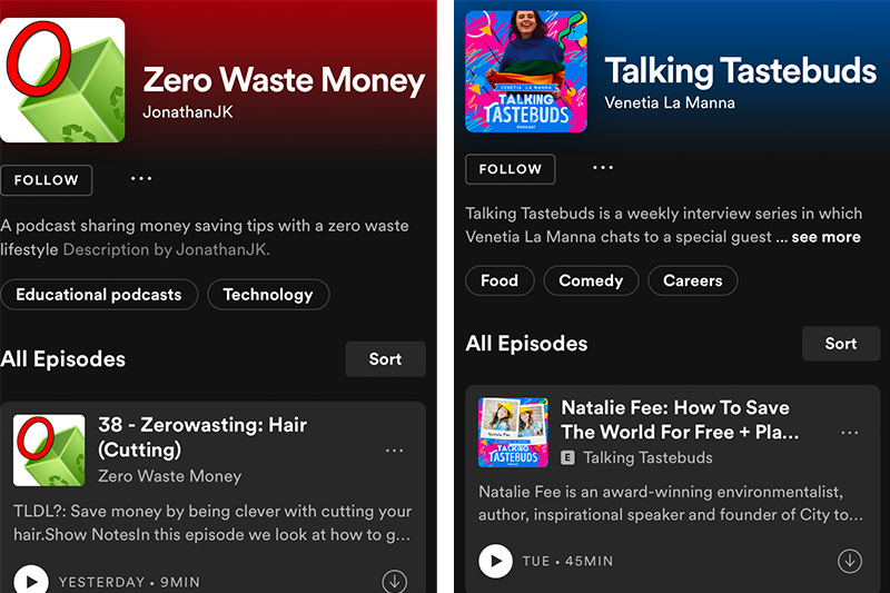 Sustainability Podcasts Zero Waste Money Talking Tastebuds
