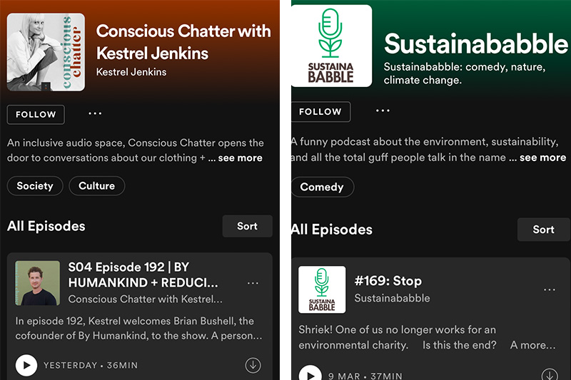 Green Podcasts Conscious Chatter Sustainababble