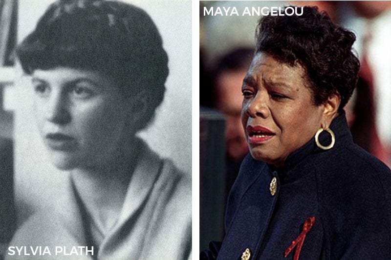 Inspirational Poems for Women Poets Sylvia Plath Maya Angelou