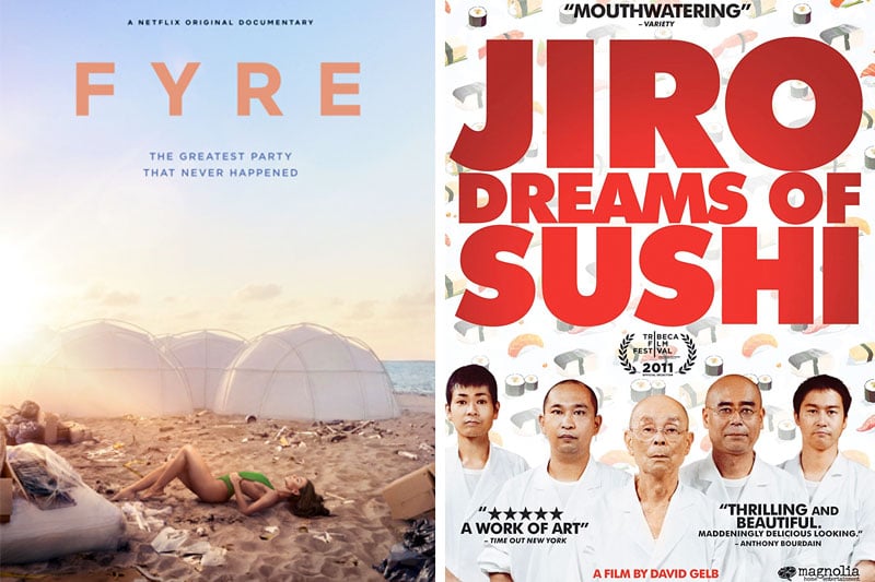 Netflix Shows Entrepreneurs Fyre Jiro Dreams of Sushi