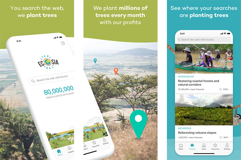 Green Apps Sustainable Lifestyle Ecosia