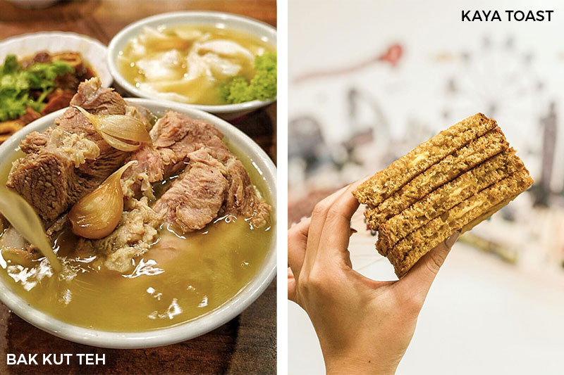 Singapore Food Bak Kut Teh Kaya Toast