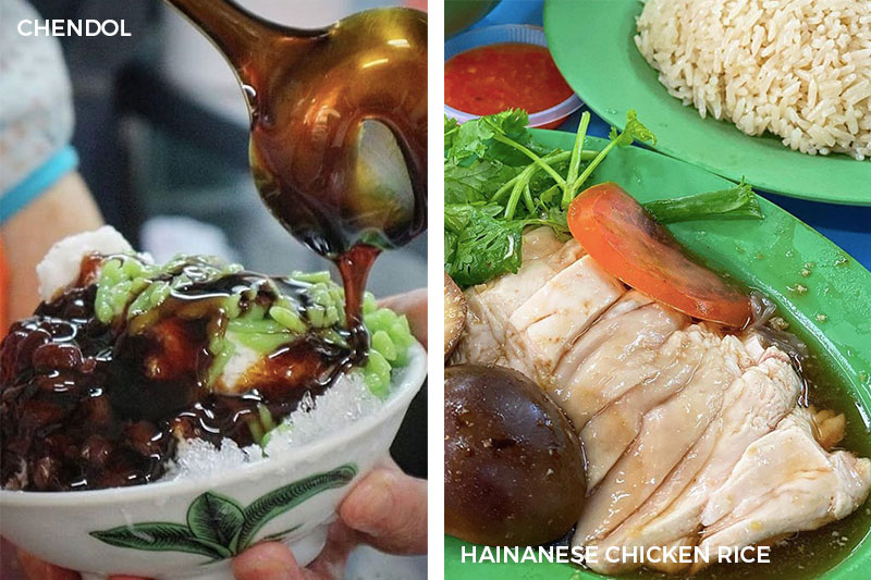 Singapore Food Chendol Hainanese Chicken Rice