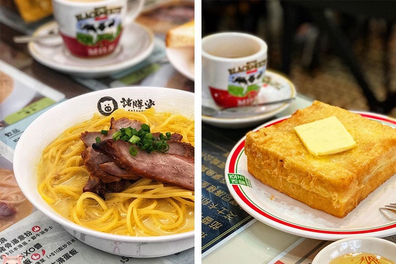 Hongkongské jídlo Cha Chaan Teng