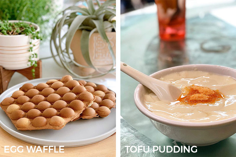 Egg Waffle Tofu Pudding