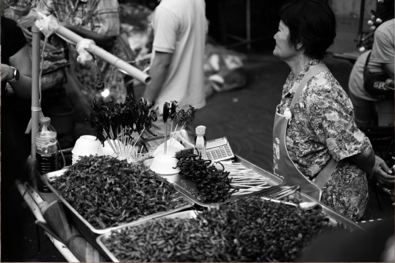 Insects Sold at Street Market