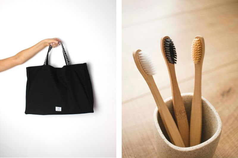 Zero Waste Products Toothbrush Resuable Tote Bag