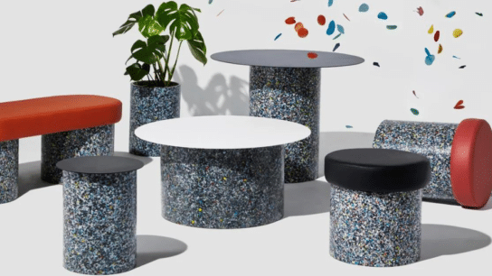 Australia’s DesignByThem Innovates with Sustainable Recycled Plastic Confetti Furniture Collection